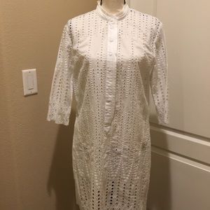 White Cotton Catherine Malandrino Dress NWT.